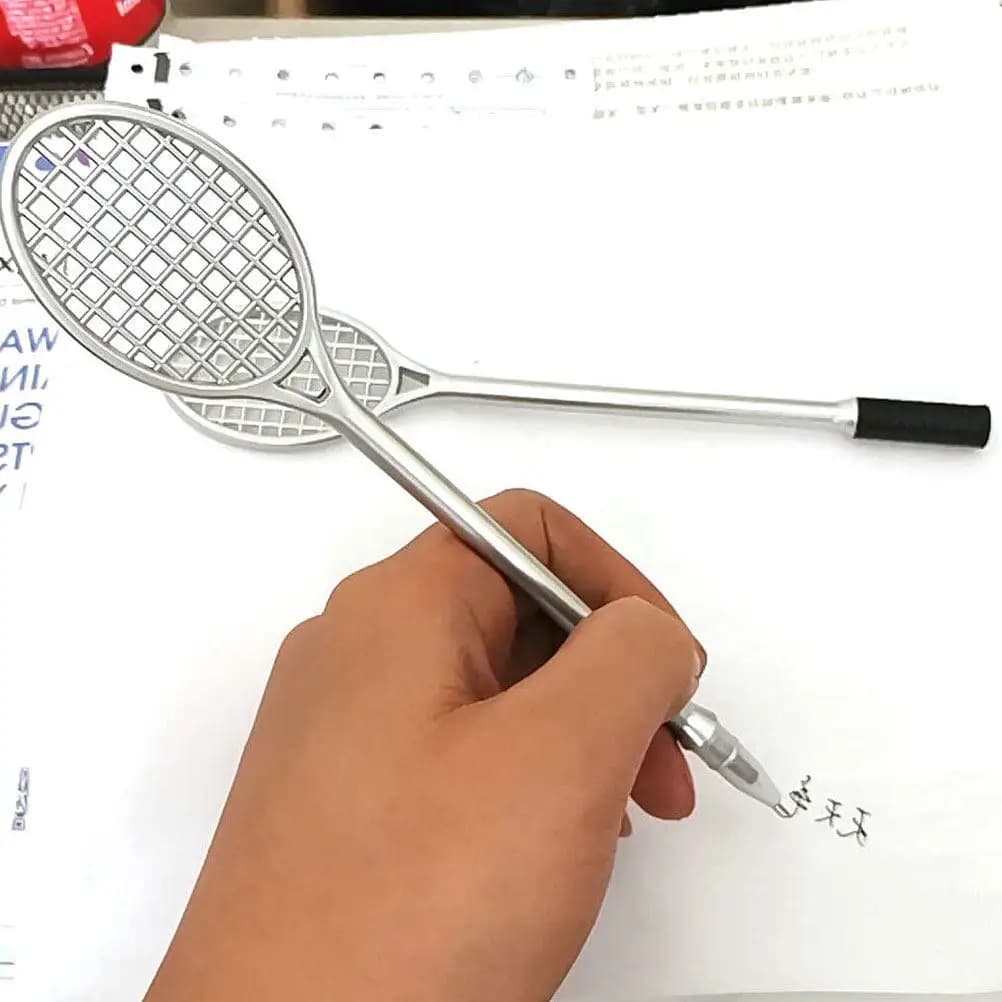 2Pcs Tennis Racket Gel Pens Fine Point Smooth Writing Cute Office School Supplies for Students Teachers Journaling Sketching