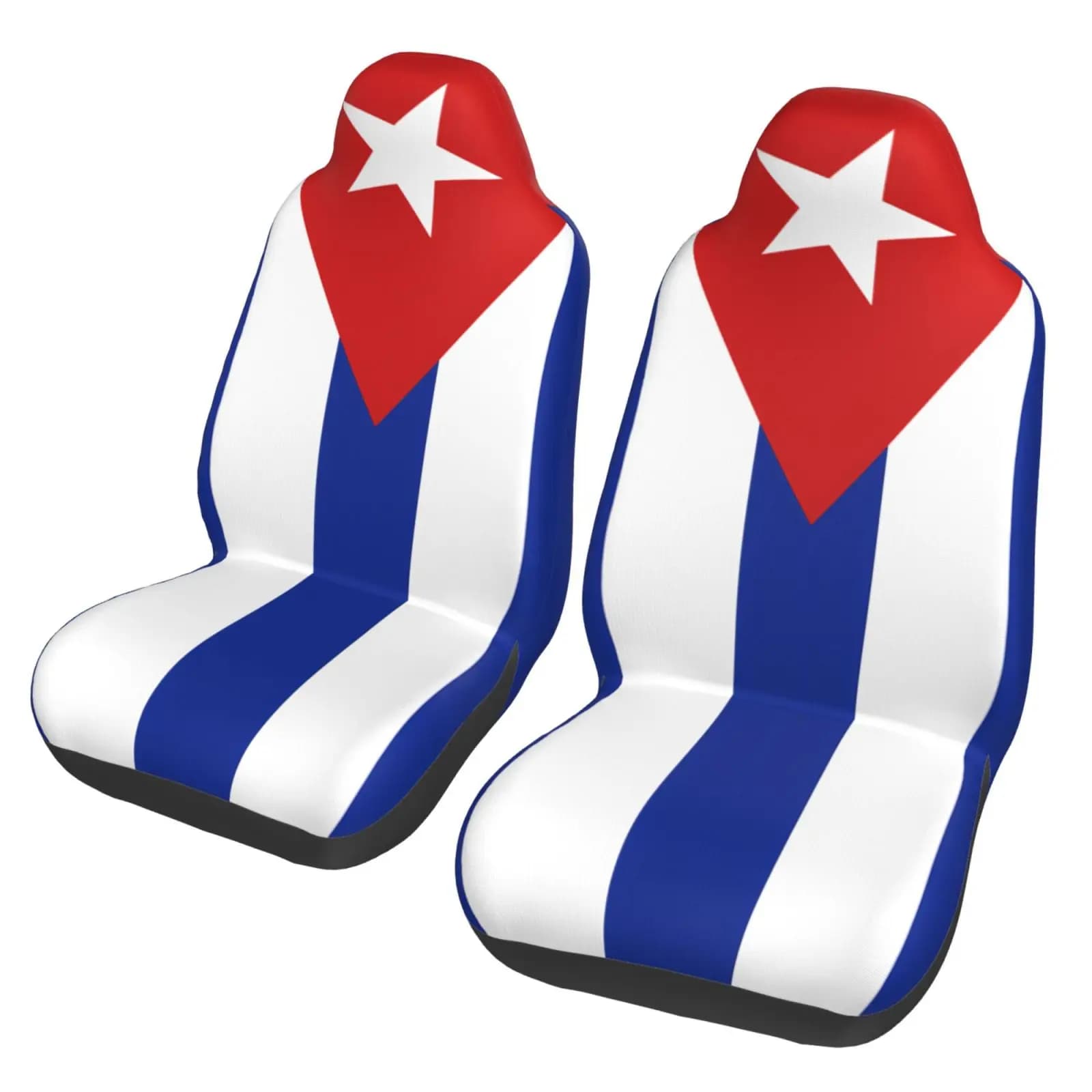 Puerto Rico Flag Car Seat Cover 2-piece Set Universal Front Seat Protection Cover Automotive Interior Supplies