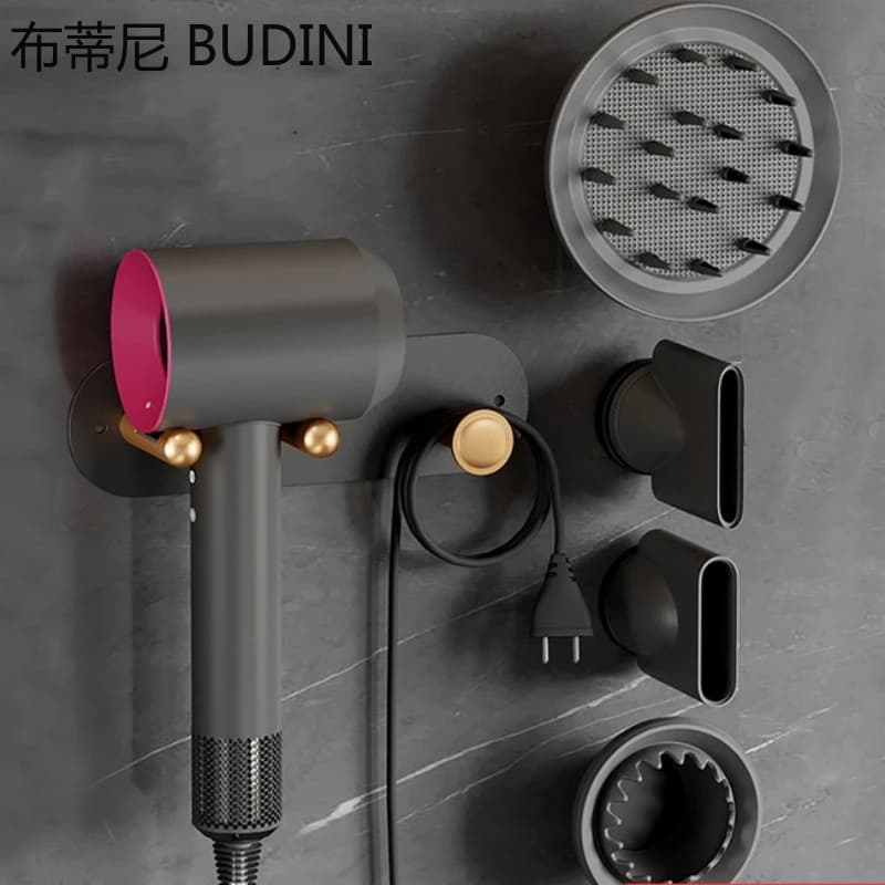 Porta asciugacapelli per Dyson Airwrap Asciugacapelli supersonico Portaoggetti a parete Scaffale da bagno Scatola portaoggetti per strumenti per la cura dei capelli