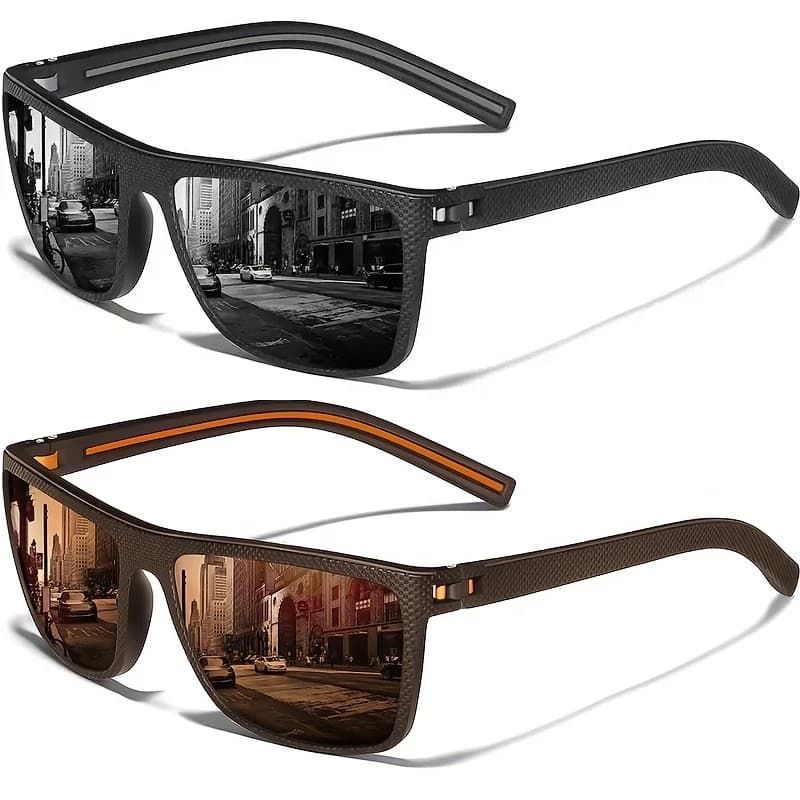 Occhiali da Sole Sportivi Quadrati per Uomo e Donna, Montatura Leggera con Protezione UV, Occhiali UV400, Gafas De Sol