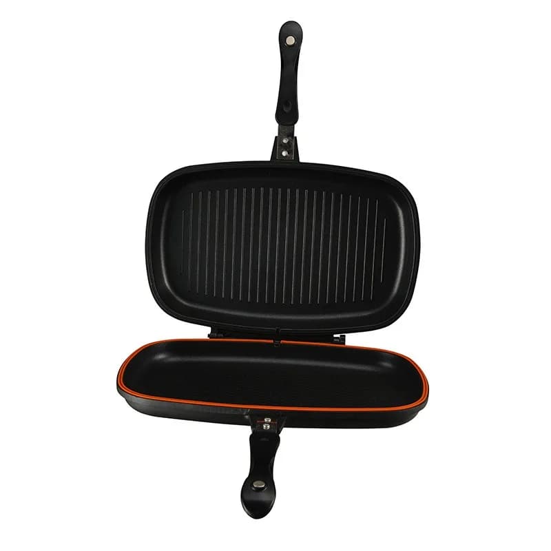 For [36Cm] Household Aluminum Die-cast Marble Non-stick Double-sided Baking Pan, Steak Frying Pan Baking Pan