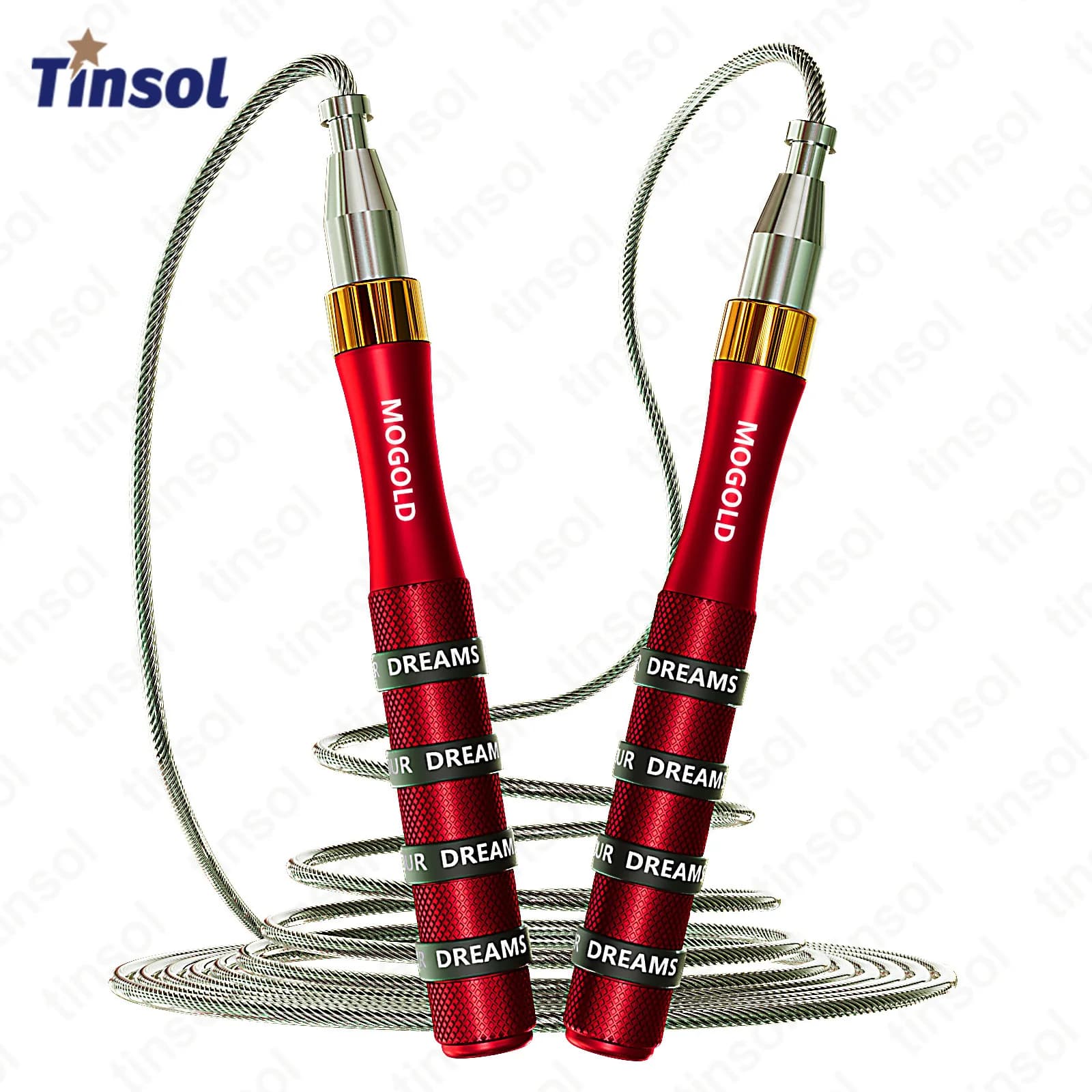 New Self-Locking Bearing Skipping Rope, Suitable Human Aerobics, Aluminum Alloy Handle, Adjustable Rope Length, Student Racing C