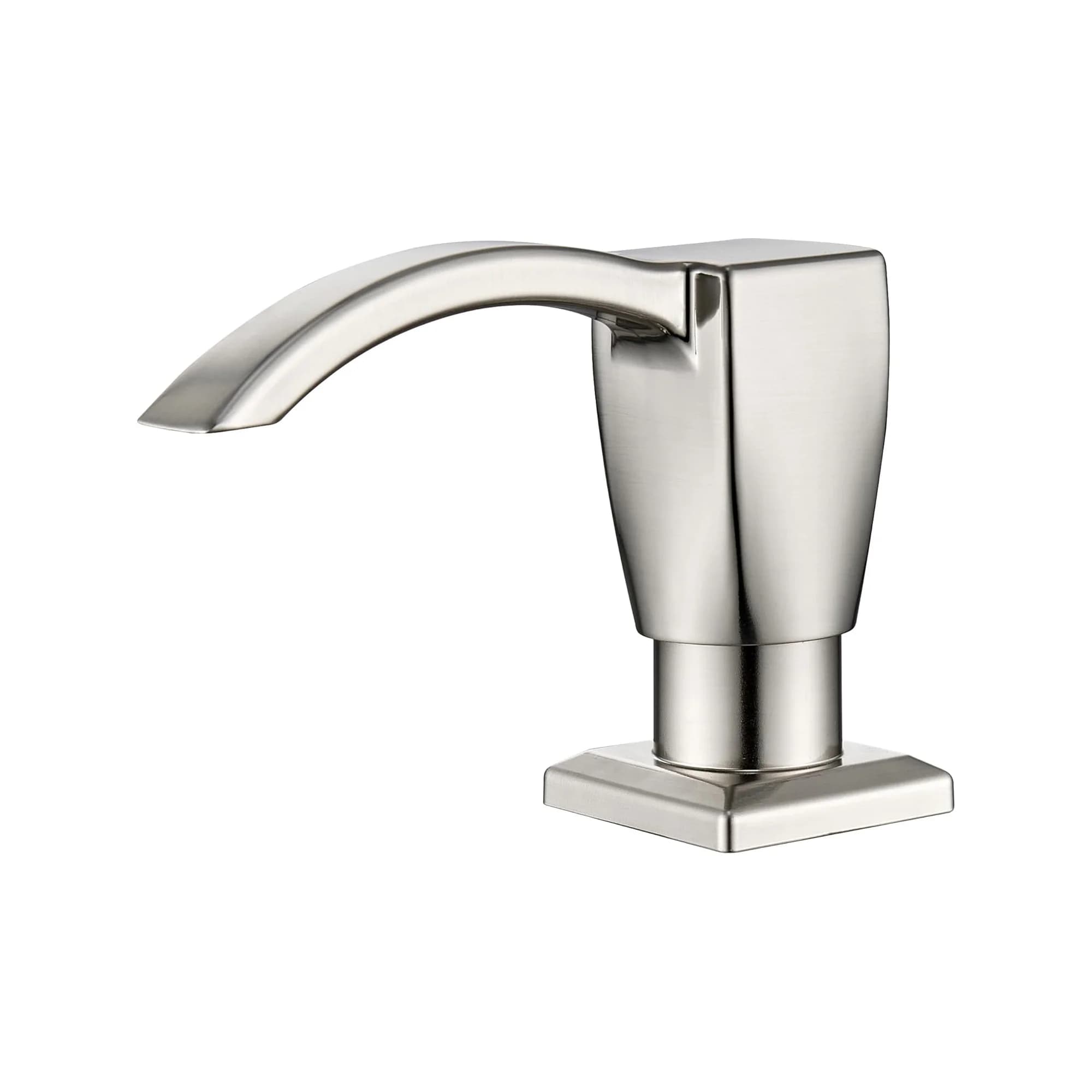 Dispenser di Sapone per Lavello da Cucina in Nichel Spazzolato con Tubo di Prolunga, Bottiglia da 17oz Integrata, Pompa per Sapone Senza Bisogno di Ricarica per Lavello da Cucina
