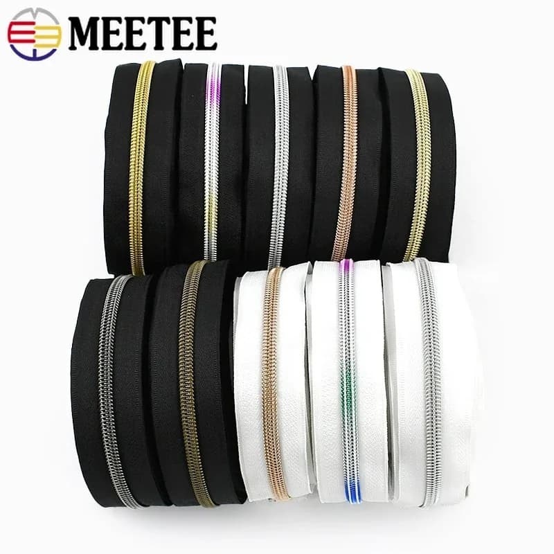 1-10M 3 # 5 # Cerniere per vestiti Borsa per nastro Imbottiture Zampe per metro Gonna Giacca Panno Bobina Chiusura con cerniera Kit di riparazione Accessorio per cucito fai-da-te