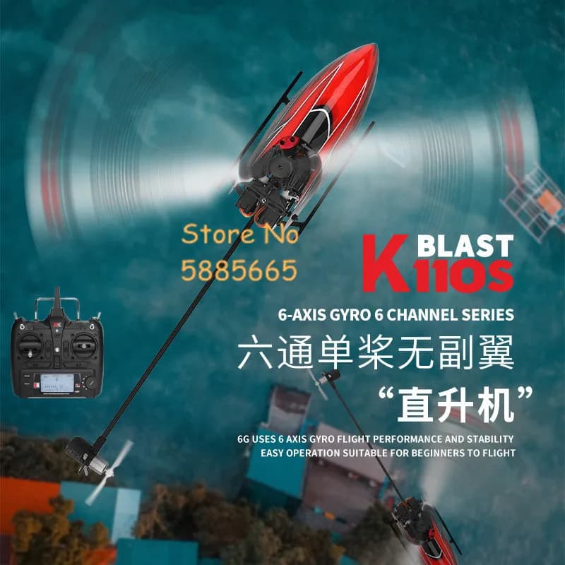 Elicottero RC Professionale Brushless per Acrobazie Aeree, Modello 6CH 3D/6G Flybarless a Singola Pala, Giocattolo per Volo Stazionario