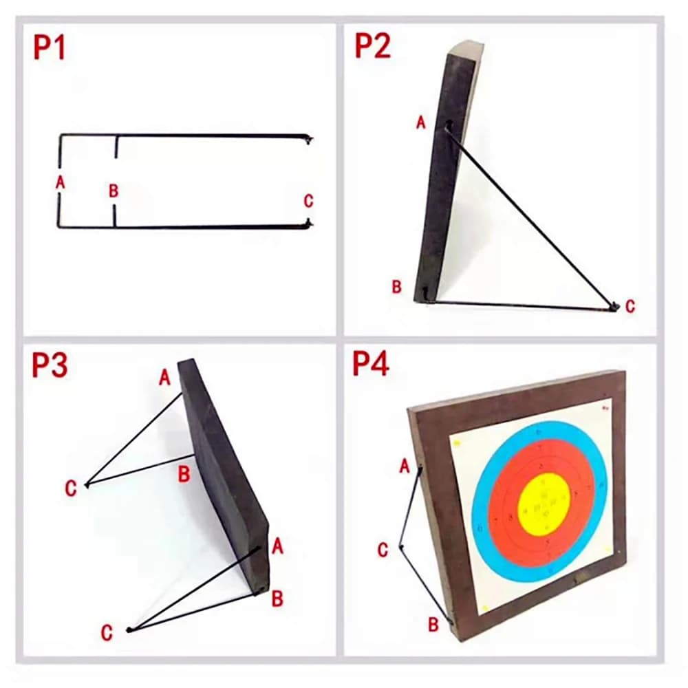 1 paio di supporti per bersagli da tiro con l'arco, telaio per bersagli da allenamento, supporto portatile per accessori da caccia