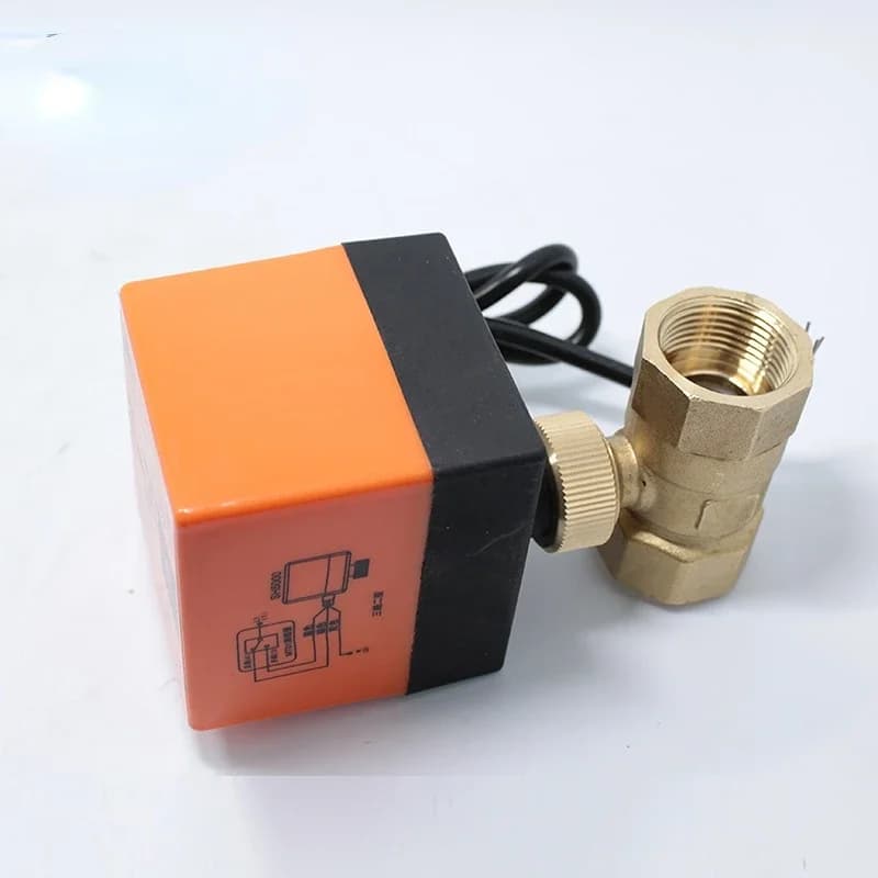 Valvola elettrica a due vie per sistema acqua aria condizionata fan coil DN15 DN20 DN25