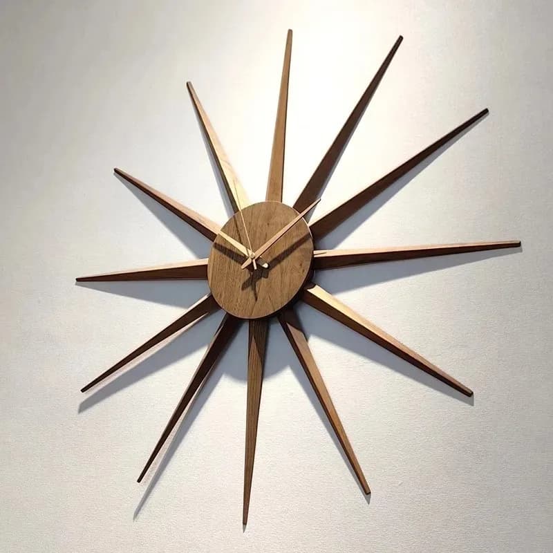 Orologio da Parete in Stile Europeo, Orologio da Parete Moderno in Legno, Orologio Silenzioso Decorativo per Interni, Decorazione per Soggiorno