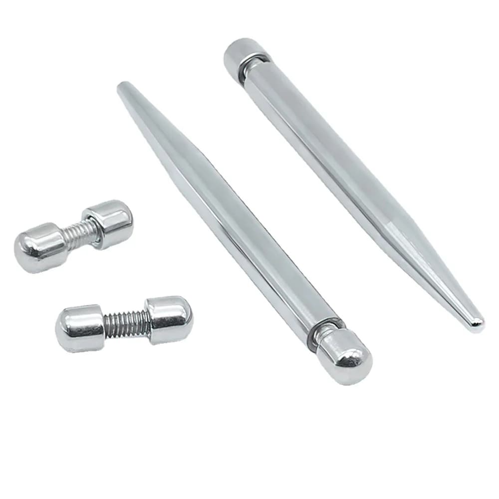 10Pcs steel sign holder table support for advertising photo double PVC panel acrylic glass head conical silver dome