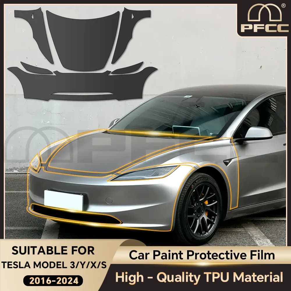 TPU PPF per Tesla Modello 3 YXS 2016-2023 3 Highland 2024 Pellicola protettiva per vernice per auto Reggiseno trasparente Accessorio resistente ai graffi anteriori