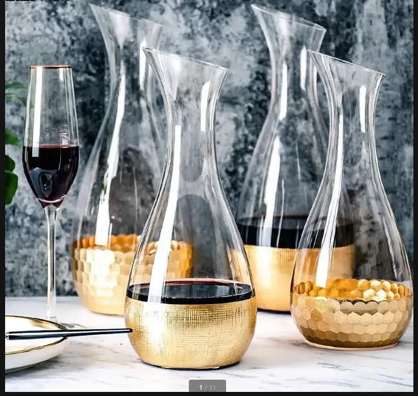 Decanter per Vino in Cristallo Senza Piombo, Stile Europeo, Dispenser per Vino, Brandy e Champagne, Set Creativo per Vini