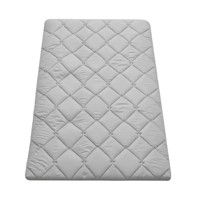 Tappetino Tatami Giapponese, Materasso Tatami Giapponese Pieghevole Twin Size, Materasso Futon con Borsa per il Trasporto e Chiusura a Strappo, Tappetino a 9 Strati per Dormire, Dormitorio, Meditazione, Yoga, 80 x 39 x 2,5 pollici, Grigio
