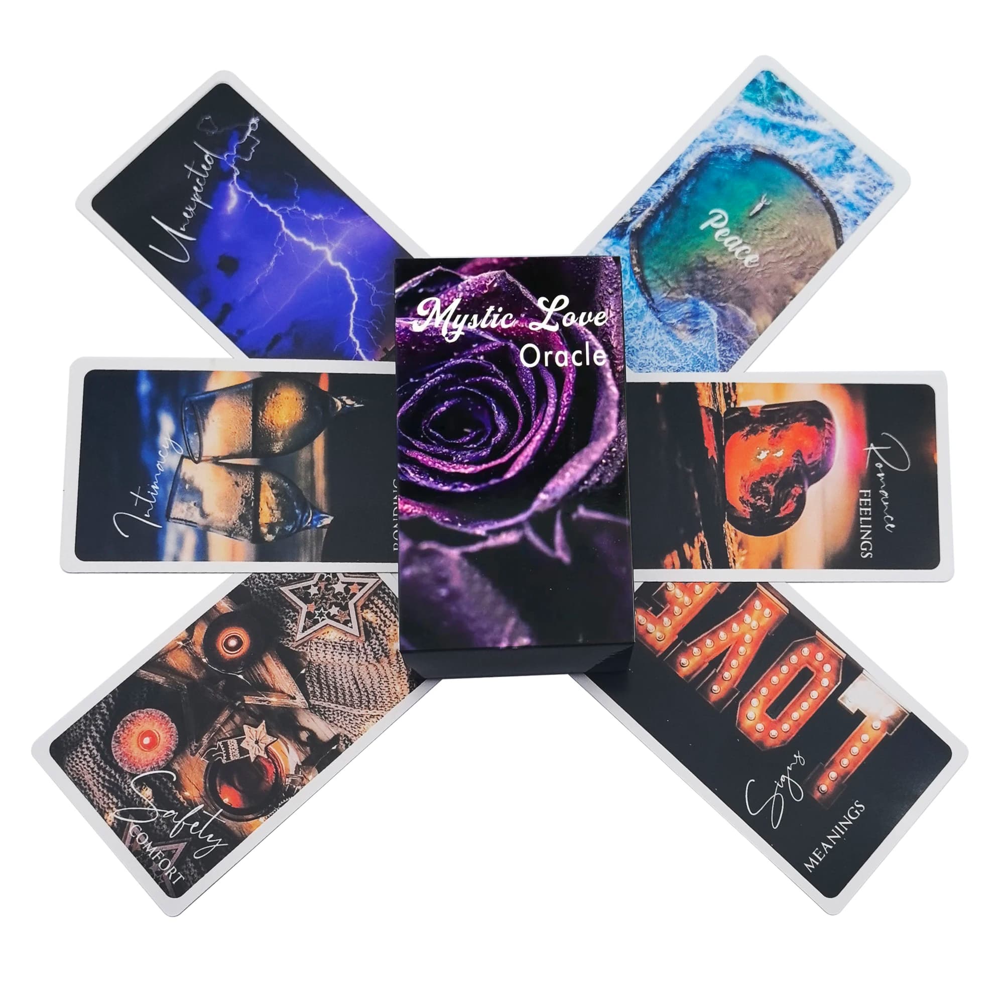 Mystic Love Carte Oracle A 79 Tarocchi Gioco da tavolo Party Tarocchi mistici Strumenti di divinazione Tavolo Mazzo di tarocchi Bomboniera regalo