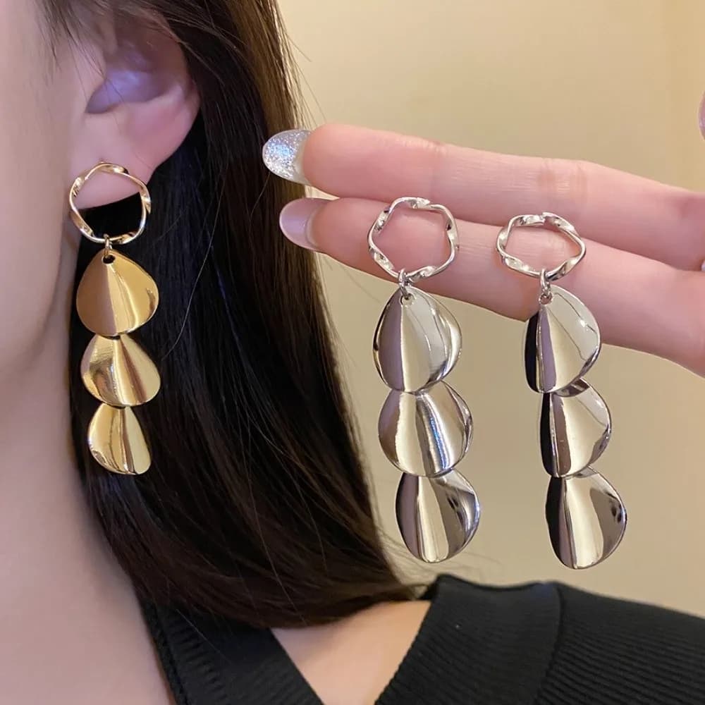 Iron Circular Tassel Earrings Round Gift Accessories Metal Drop Earrings Personalized Fashion Jewelry Ear Pendant Travel