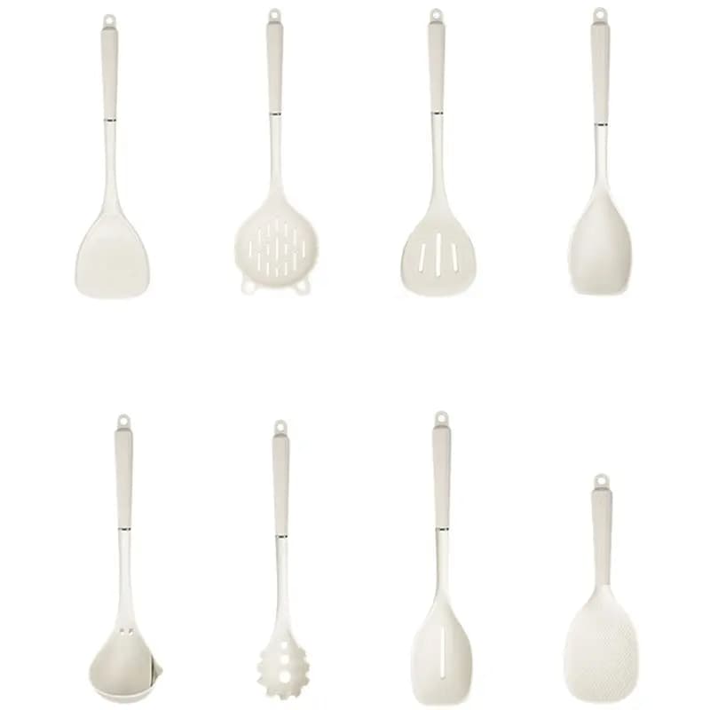 Kitchen utensils set AB11-8 pieces with silicone handle, non-stick spatula, soup spoon, rice spoon, for domestic use
