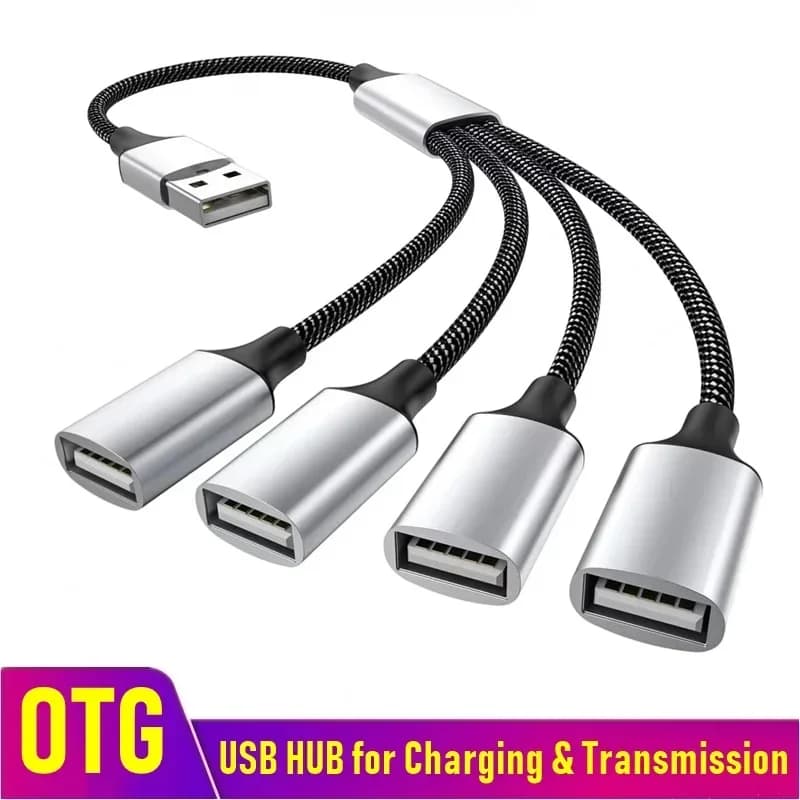 Trasmissione veloce dei dati Adattatore OTG splitter hub USB tipo C a 4 porte per computer MacBook pro Air Estensioni hub USB multi dispositivo