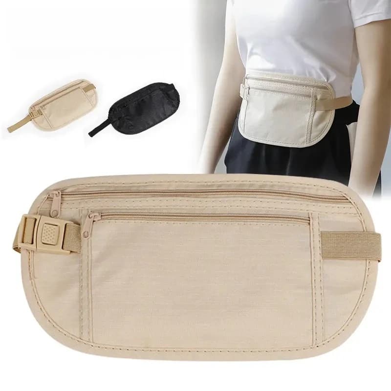 1pc Travel Waist Packs Sport Running Bag Invisible Pouch For Passport Money Belt Bag Hidden Security Wallet Gift Pack