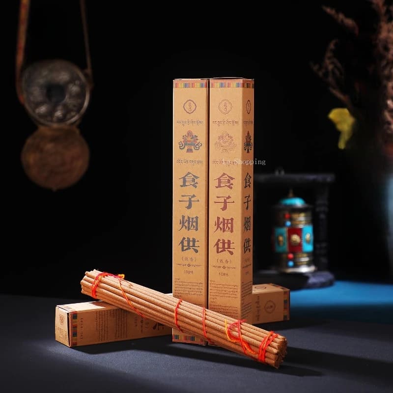 Incenso tibetano Cibo Zi Fornitura di fumo Stick Incenso Culto del tempio Cerimonie sacrificali Home Office Purifica l'aria Joss Stick