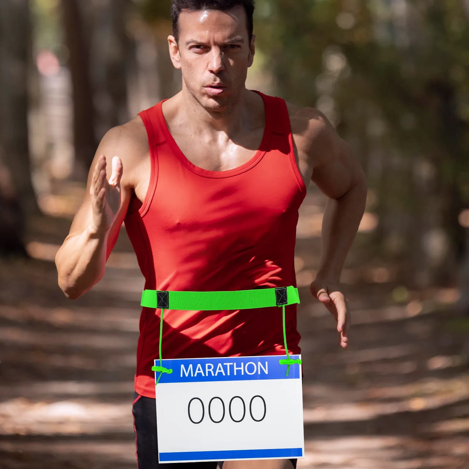 Race Belt Running Waistband Ergonomic Breathable Polyester Sports Belt for Competition Training Reusable Bib
