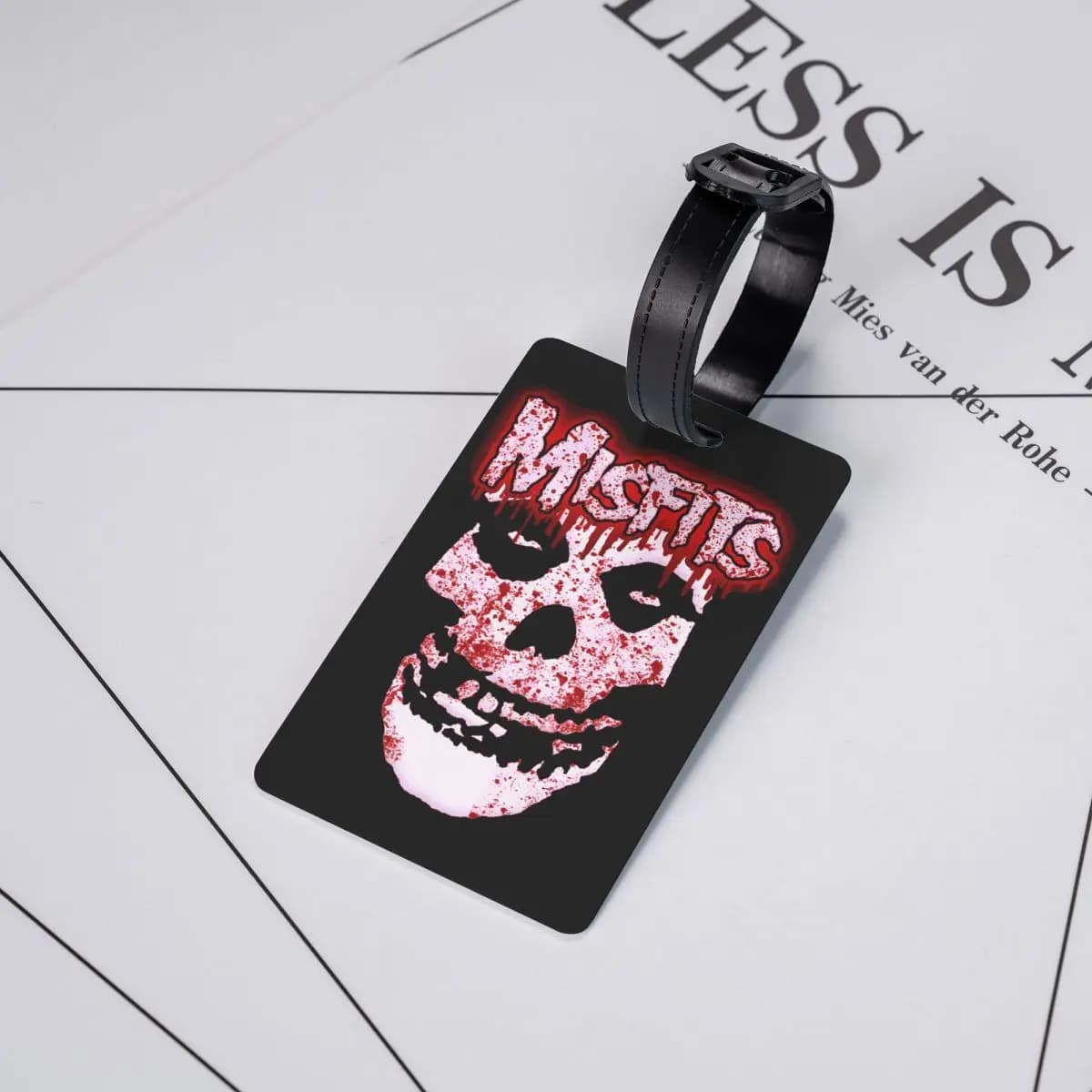 Etichette per Bagagli con Teschio Misfits, Accessori per Valigie, Tag per Bagaglio da Viaggio, Porta Etichetta con Nome e Indirizzo