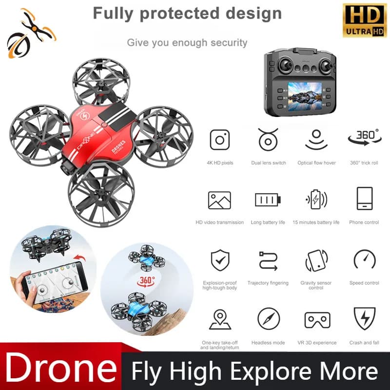 NUOVO Mini Drone 812PRO professione HD drone aereo Telecamera HD con WiFi FPV RC Drone Altezza Mantenere l'elicottero Giocattoli per bambini Ingresso livello