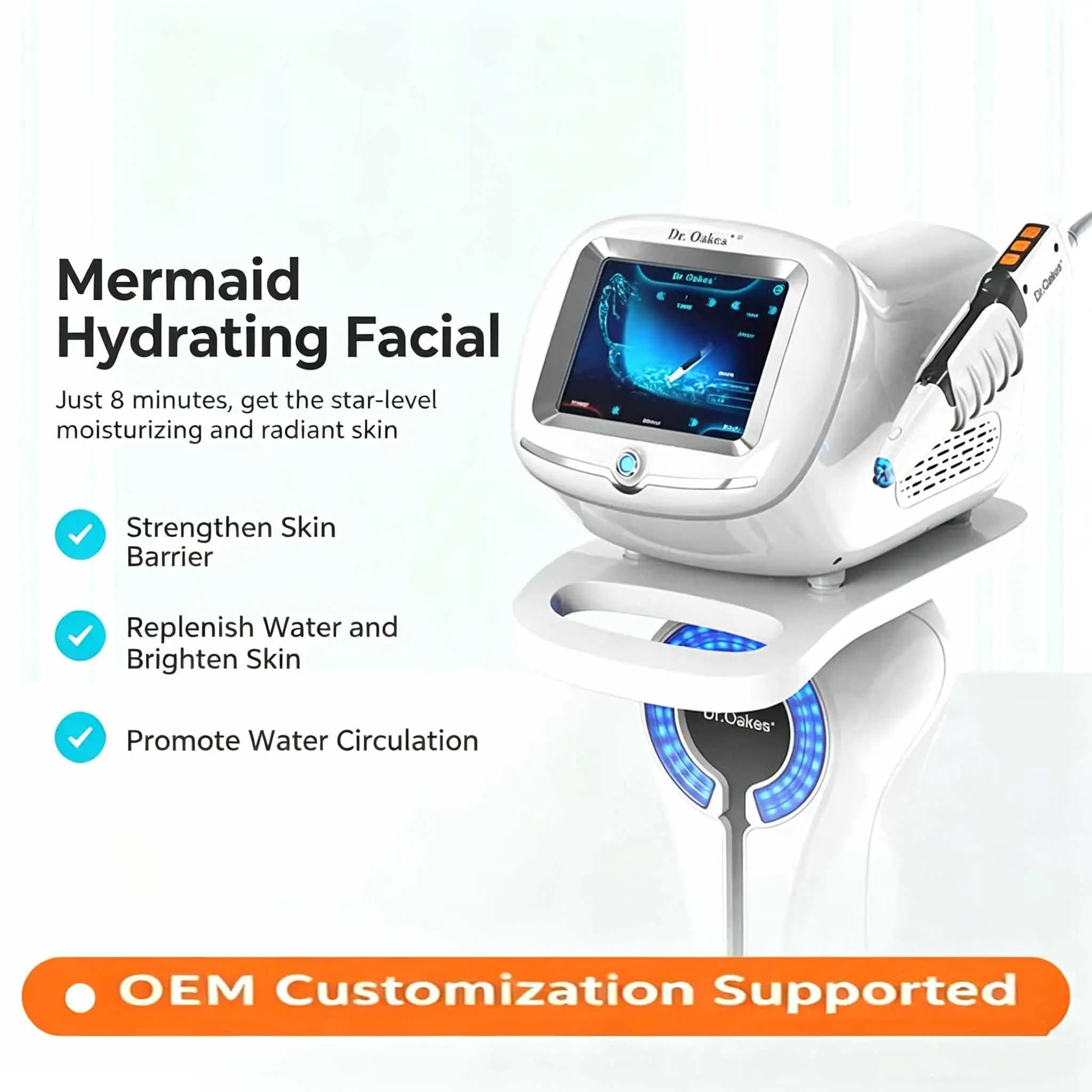 High Pressure Water Light Jet Transdermal Introduction Instrument, Mesoderm Therapy, Water Light Rejuvenation, Moisturizing,