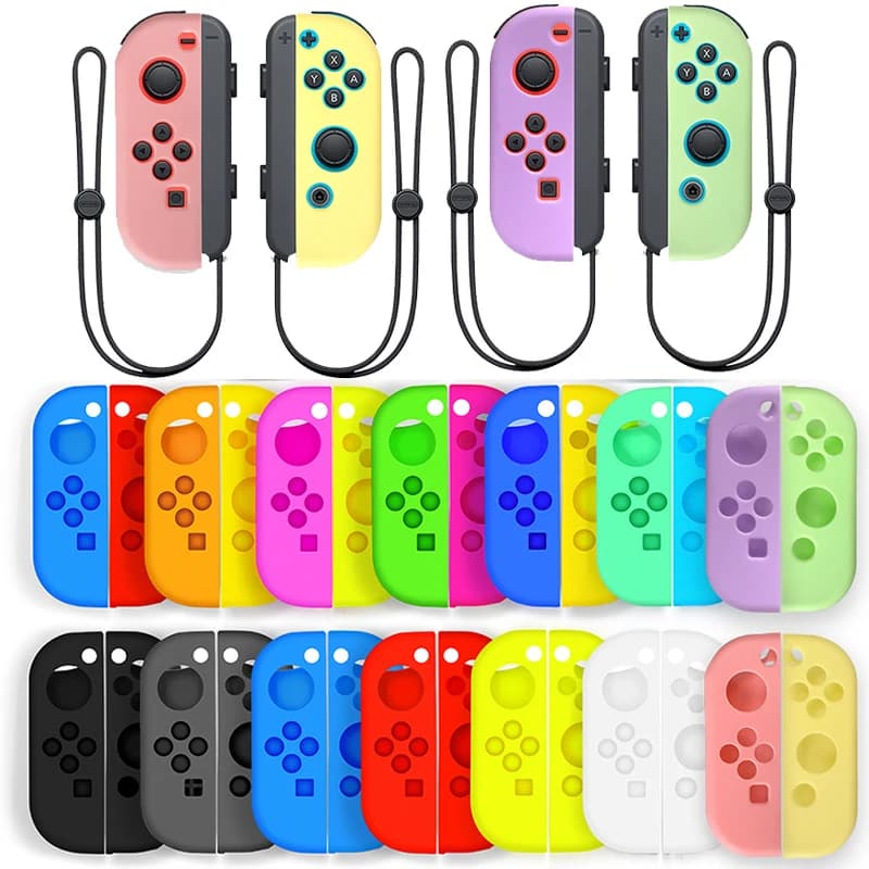 Per Switch Joycon Custodia con maniglia Custodia in silicone per protezione controller Ns Switch per accessori di ricambio Oled Nintendo Switch