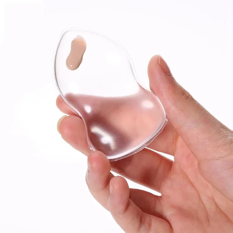 Spugnetta per Trucco a Forma di Zucca in Silicone, per BB Cream e Fondotinta Liquido, Blender Cosmetico per il Viso, Spugnetta Trasparente Effetto Gelatina