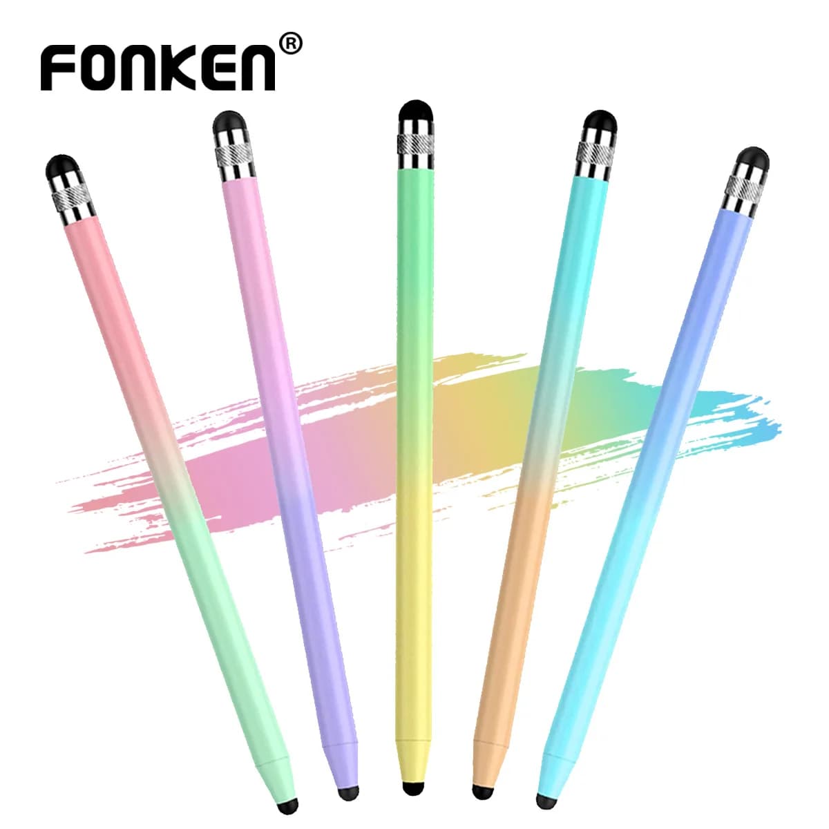 Penna Stilo Universale 2 in 1 per iPad, Tablet e Telefono, per Disegno e Pittura, Punta a Disco ad Alta Precisione, Accessorio per Schermi Touch in Silicone