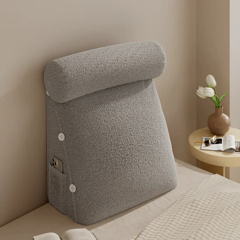 Supporto per schienale triangolare Cuscino per cuscino da lettura Cuscino per poggiatesta con supporto lombare staccabile per il collo Guardare la TV
