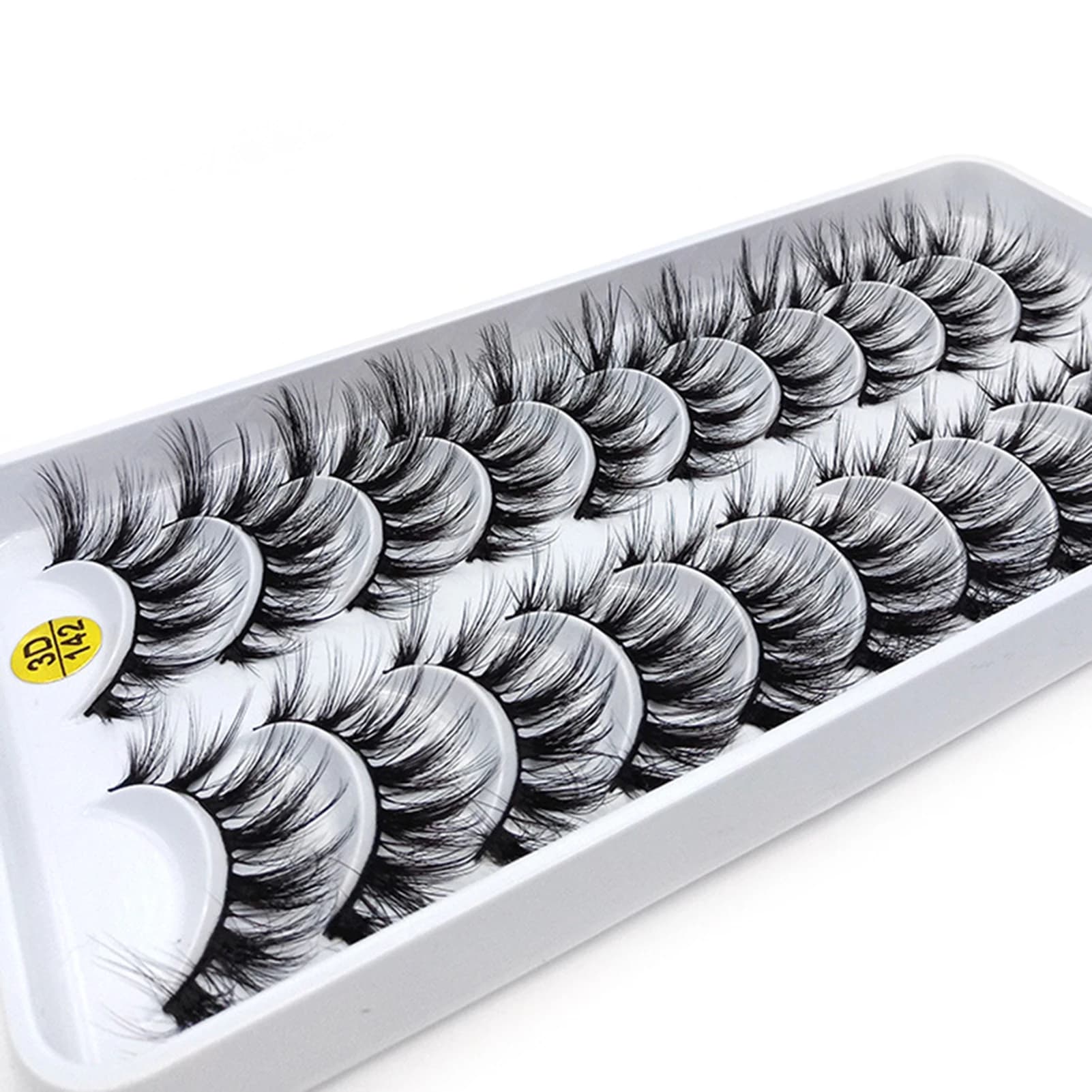 10 Paia di Ciglia Finte 3D Soft and Natural, Extension Ciglia Voluminose Handmade for Party, Wedding and Photography