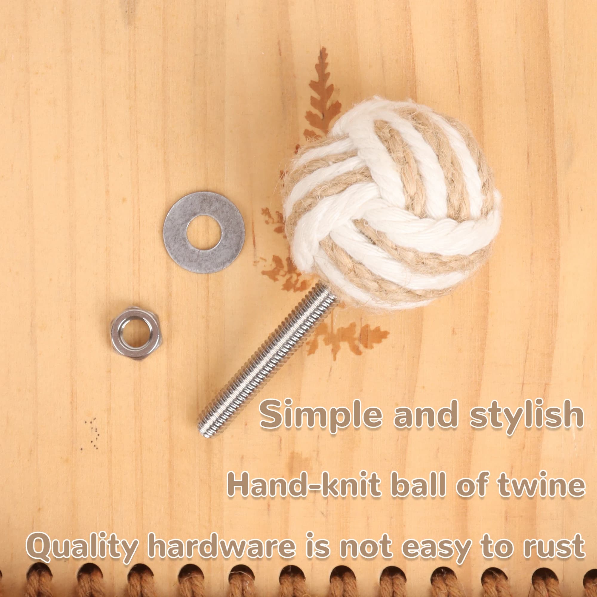 2/4/6 pieces knobs for drawers in hemp rope round cabinets handmade handles for drawers wooden kitchen cabinet handles for doors for furniture