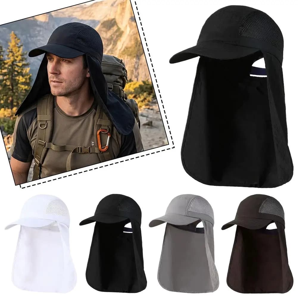Outdoor Hiking Cap Travelling Fishing Hat Outdoor Hiking Hat Sun Cap With Sun Protection and Neck Flap,for Man and Women
