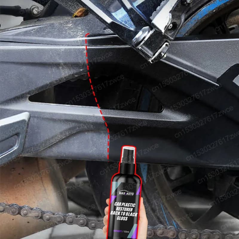 Restauratore di plastica per moto Prodotti per la pulizia dell'auto lucidi neri Rinnovatore di rivestimento per lucidatura e riparazione automatica per dettagli auto