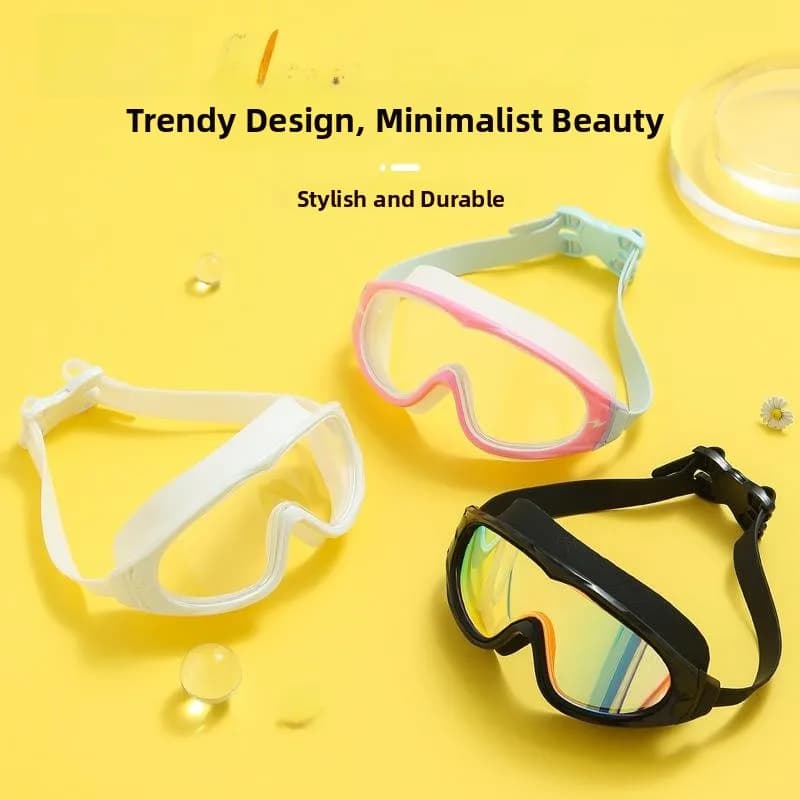 Waterproof Adult Swimwear with Clear, Unisex, Large Electroplated Mounting, Set with Headphone