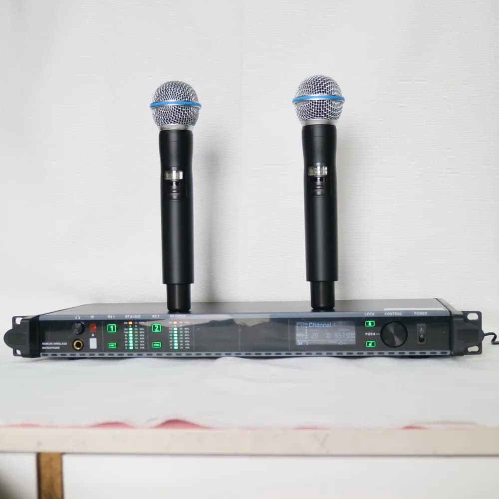Nuovo Axiet AD4D Dual Beta58 Wireless Karaoke microfono sistema B58 palmare cardioide Stage Live Music Performance Microfone