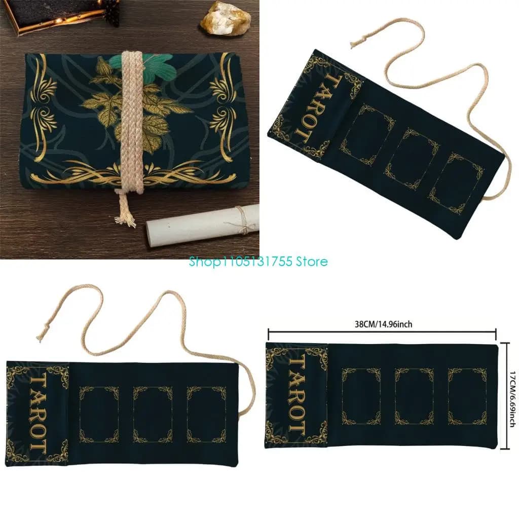 Divinazioni da tavolo Organizzatori carte Borsa per carte da gioco Custodia per carte pieghevole Tarocchi Borsa per carte per