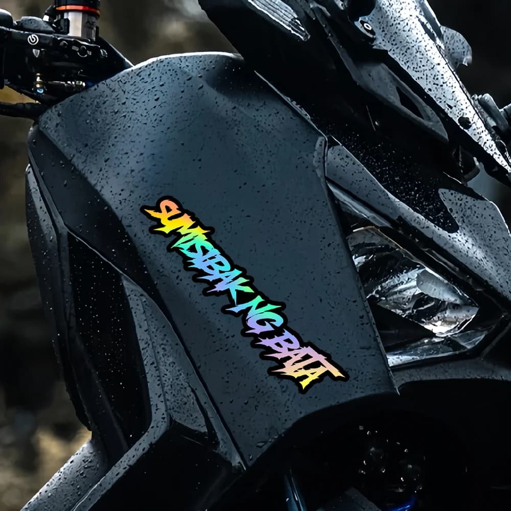 Adesivo in Vinile Impermeabile con Lettere Gotiche, Autoadesivo per Moto, Auto, Bici, Casco, Laptop, Decorazione