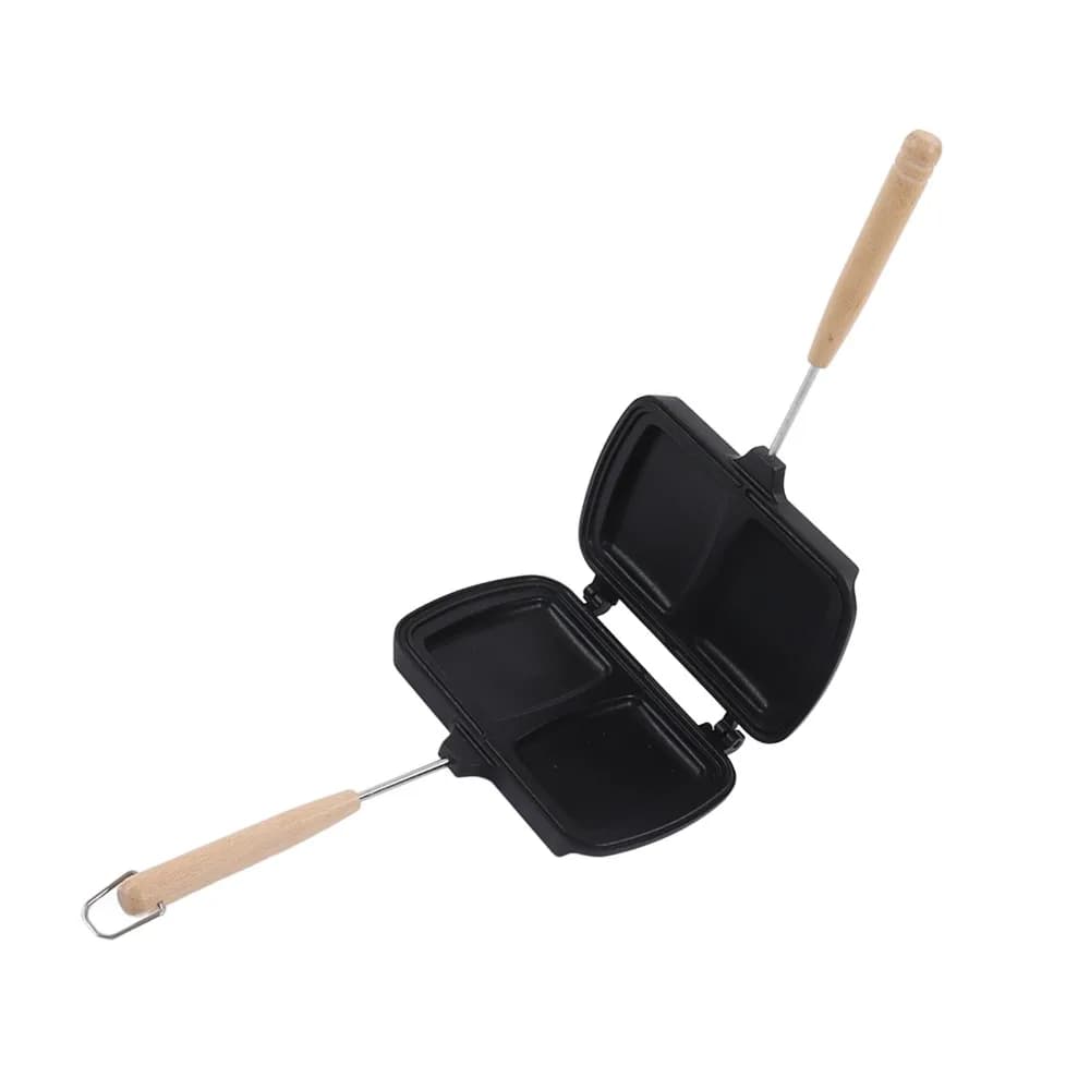 Padella Sandwich in Lega di Alluminio, Pressa per Panini Antiaderente Rimovibile, Padella Reversibile a Doppia Faccia per Formaggi Grigliati/Pancake/Omelette