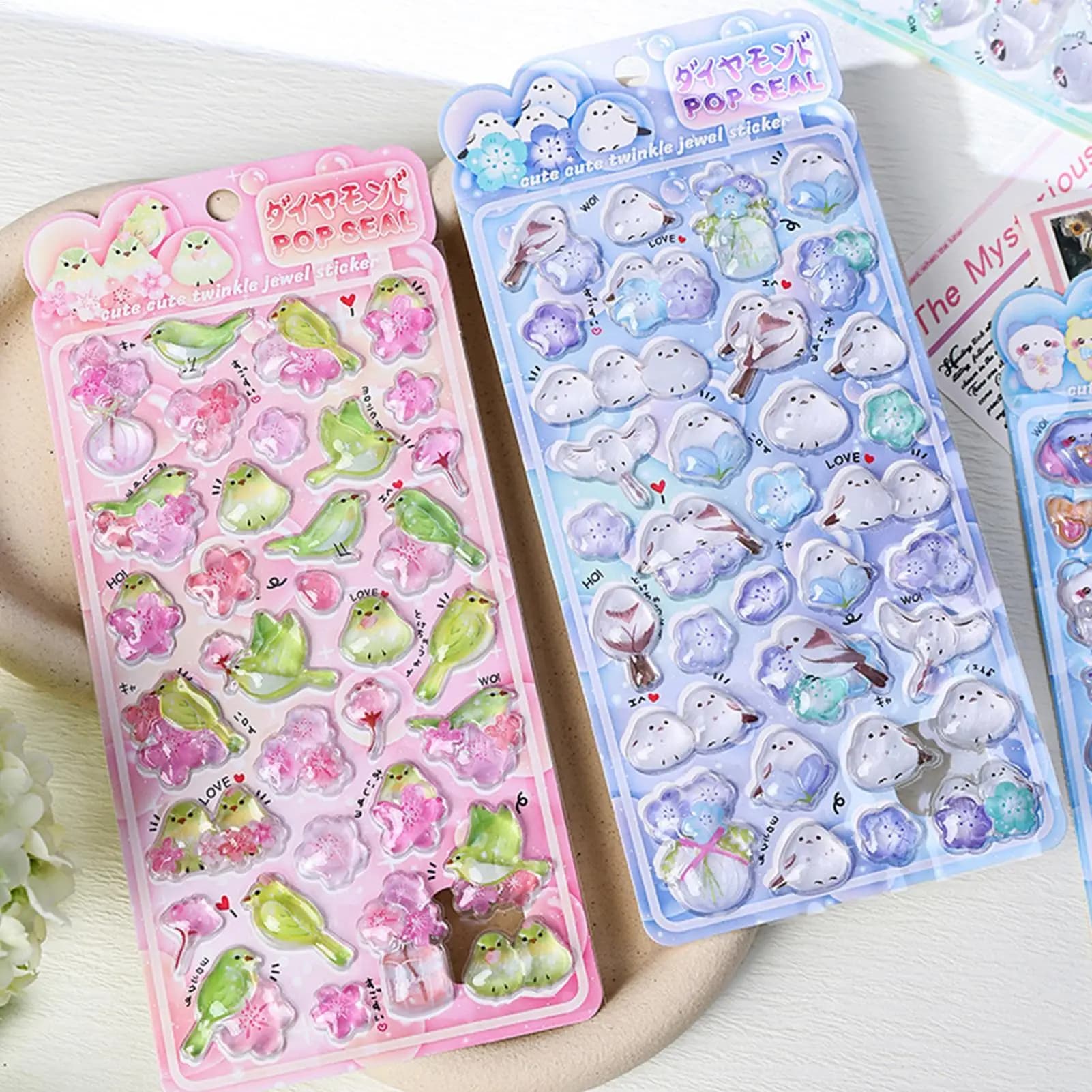 1 adesivo 3D a rilievo casuale, simpatico titmuse, decorazione animale, adesivo 3D in schiuma a bolle per notebook, agenda, diario, laptop, custodia per telefono