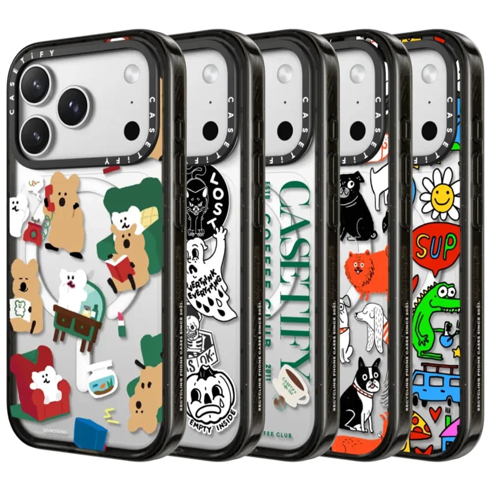 CASETiFY Serie di Adesivi con Motivi Stampati, Custodia Magnetica Antiurto per iPhone 16 17 15 13 14 Pro Max Air 16 Plus, Cover Protettiva