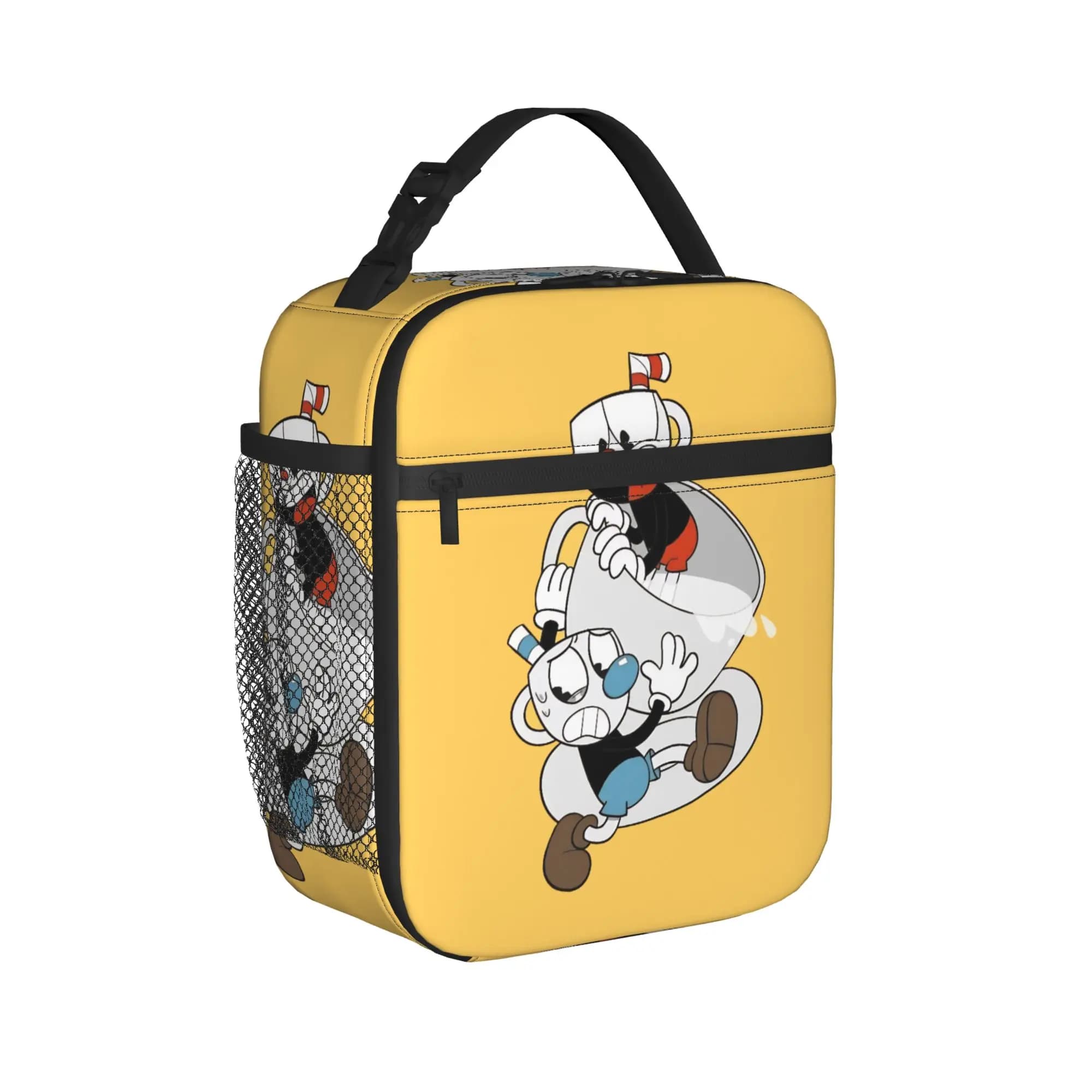 Cupheads And Mugmans Thermal Insulated Lunch Bags for Travel Portable Food Container Bags Cooler Thermal Food Box