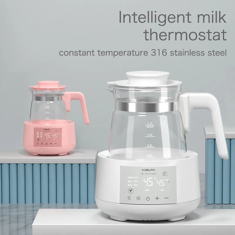 Electric kettle 1.2 liters for newborns Thermostatic milk regulator Water heater Keeps warm for 24 hours on 24 intelligent insulating pot