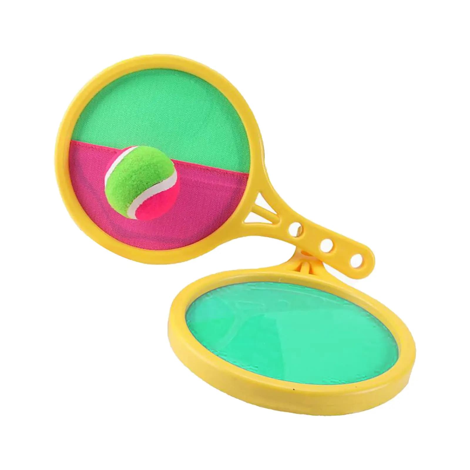 Mini Paddle Catch Balls Racket Set, Beach Toys Toss and Catch Balls Games Sports Tennis Game for Starter Players Gifts