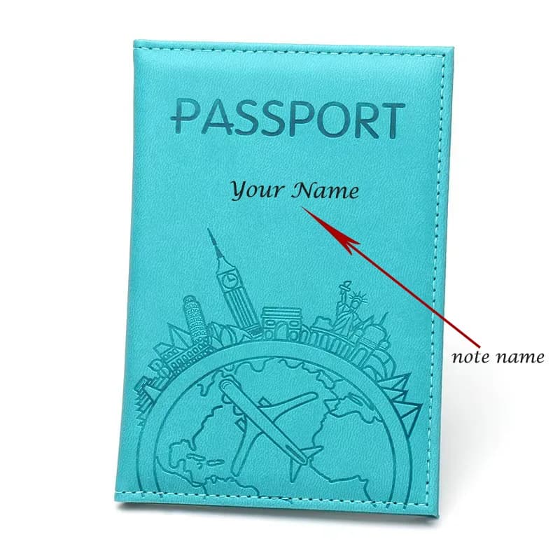 Custodia per passaporto di volo globale Porta passaporto in pelle PU Custodia a portafoglio da viaggio alla moda per porta carte per passaporti