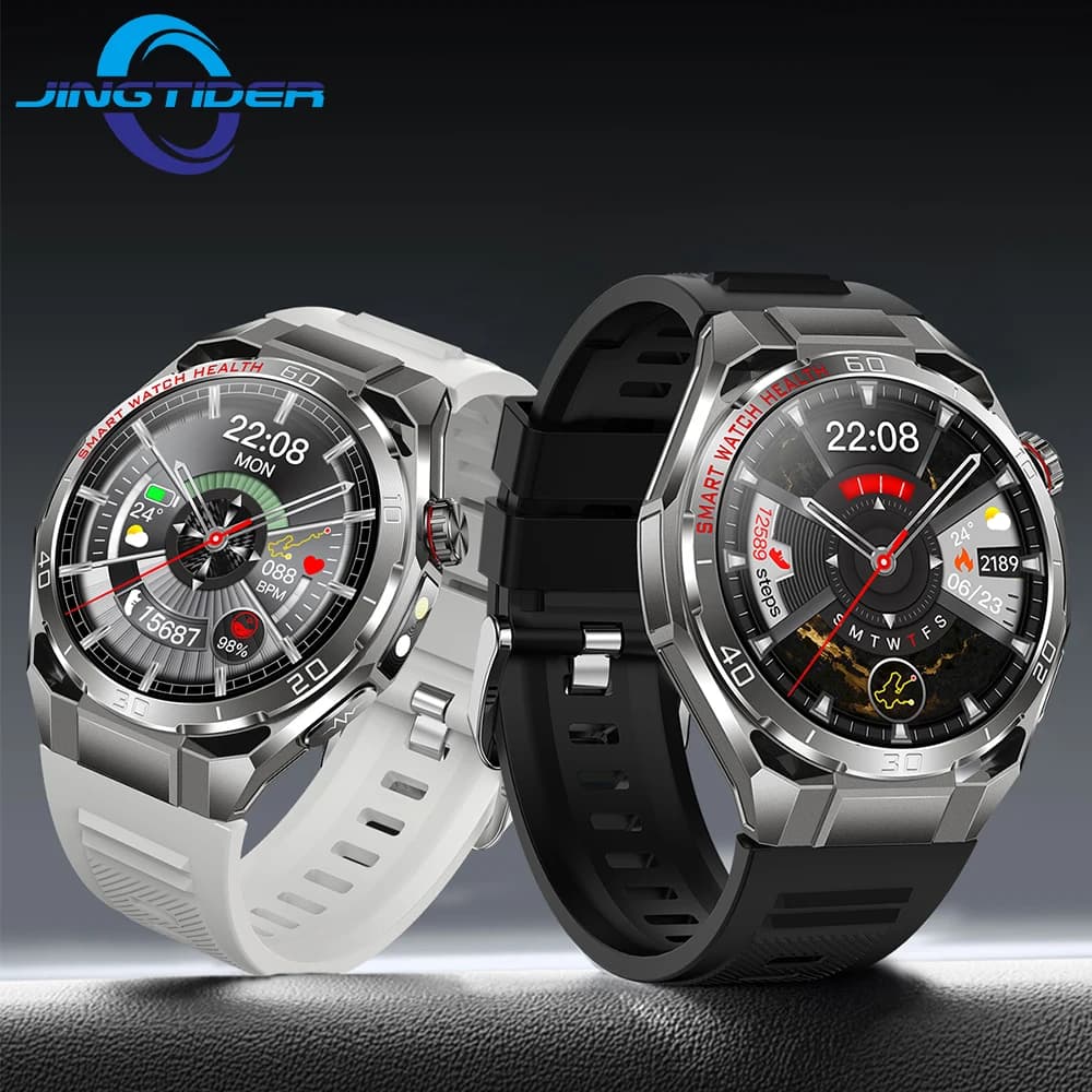 Smartwatch TK40 with Cardiache Wave Recording, Bluetooth Calls, 1.47" AMOLED HD Screen, Health Monitoring, Body and Fitness Temperature