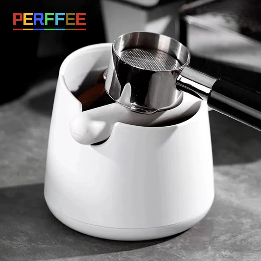 Busta per caffè bianca con barra in gomma Contenitore per fondi di caffè espresso nero da 800 ml Contenitore antiscivolo per rifiuti macinati di caffè