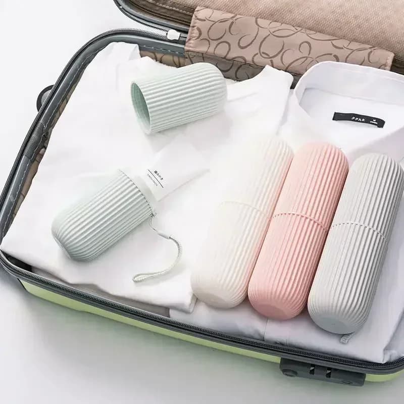 Toothbrush Travel Case Toothbrush Travel Containers Travel Toothbrush Cup Holder For Traveling Bathroom Business Camping School