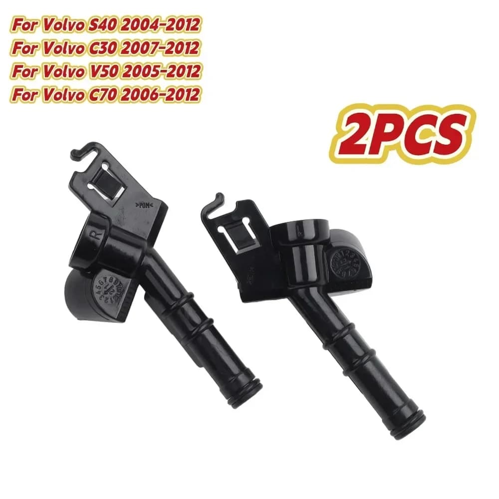 1 Paio di Accessori Auto per Volvo C30 S40 V50 C70, Ugello Spruzzatore per Lavaggio Fari, Erogatore per Pulizia Fari 30698422 30698423