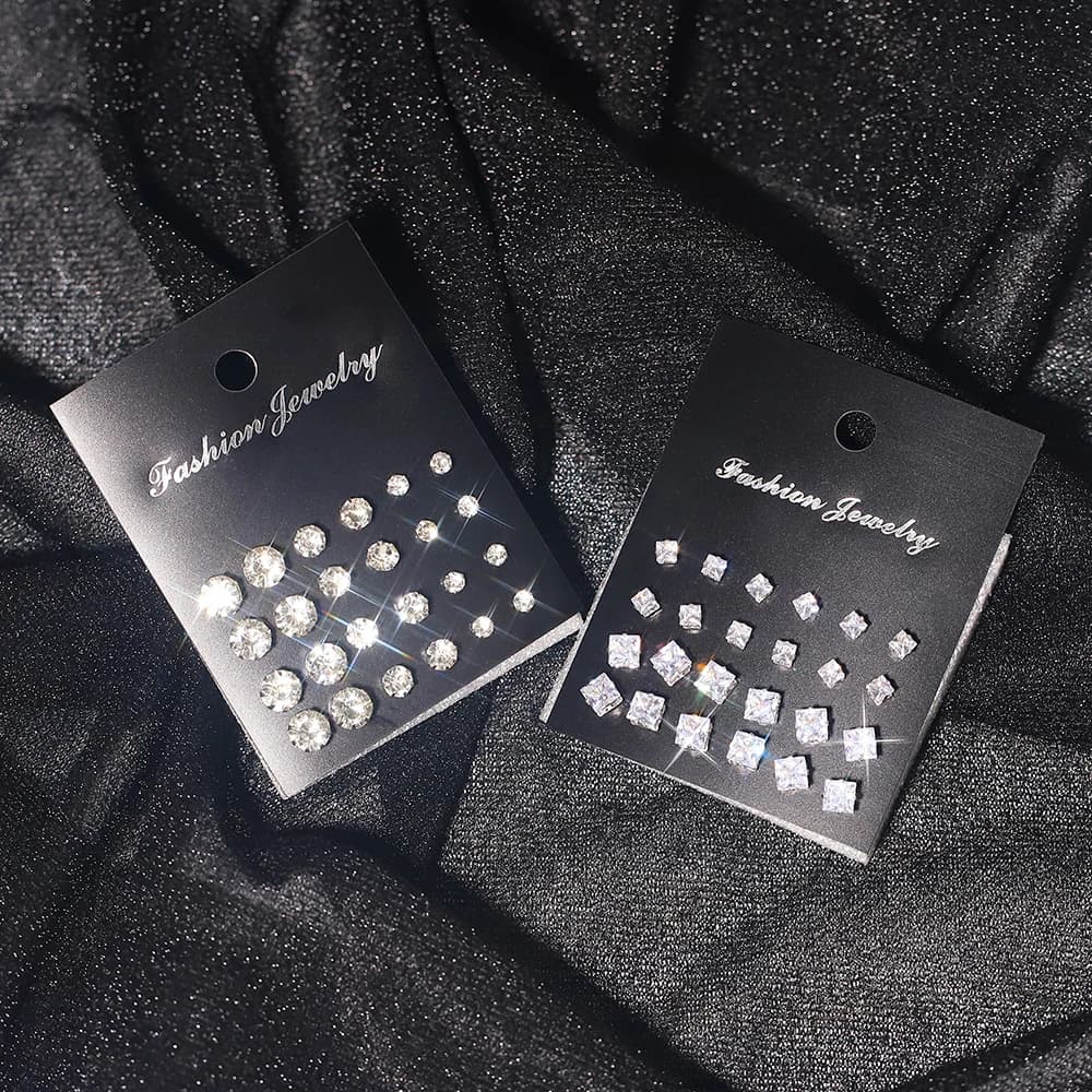 Squisiti orecchini rotondi di lusso impostati lucidi stile hip hop punk uomini e donne regalo abbigliamento quotidiano accessori moda Gioielli da sposa